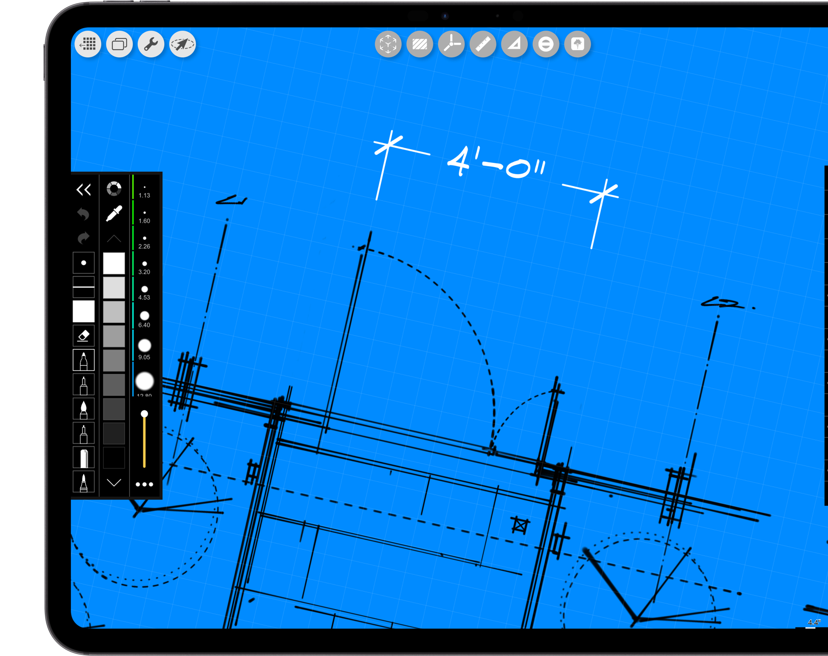 Morpholio Trace: Best iPad App for Architects, dimension drawings
